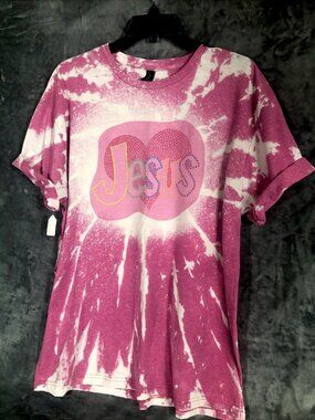 Custom Jesus T-Shirt Women’s Pink Size Extra Large Bleached Shirt